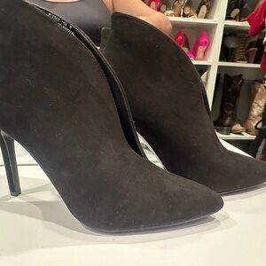 Black Suede Ankle Booties
